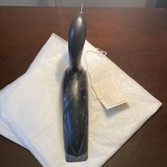 Large Loon Soapstone Inuit Art Sculpture Hand
Carved by Joanaasie Udluarsk 1996 - Picture 6 of 15